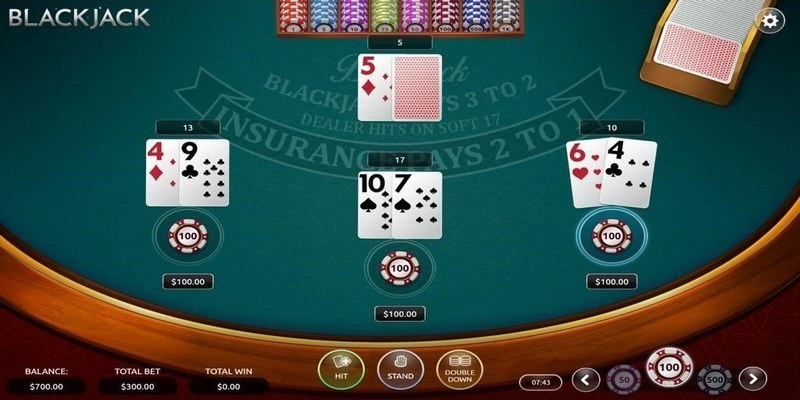 Blackjack là trò chơi đối kháng giữa game thủ và nhà cái