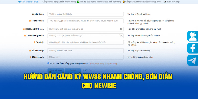 Hướng Dẫn Đăng Ký WW88 Nhanh Chóng, Đơn Giản Cho Newbie 